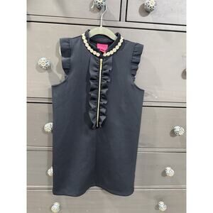 Lilly Pulitzer Girl's Size L (8-10) Onyx Mini Adalee Shift Dress NWOT